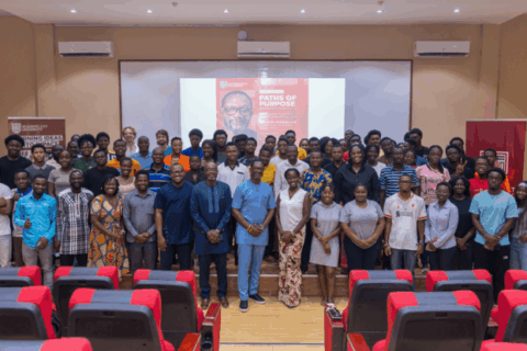 Selorm Adadevoh speaks at Academic City’s Pats of Purpose series